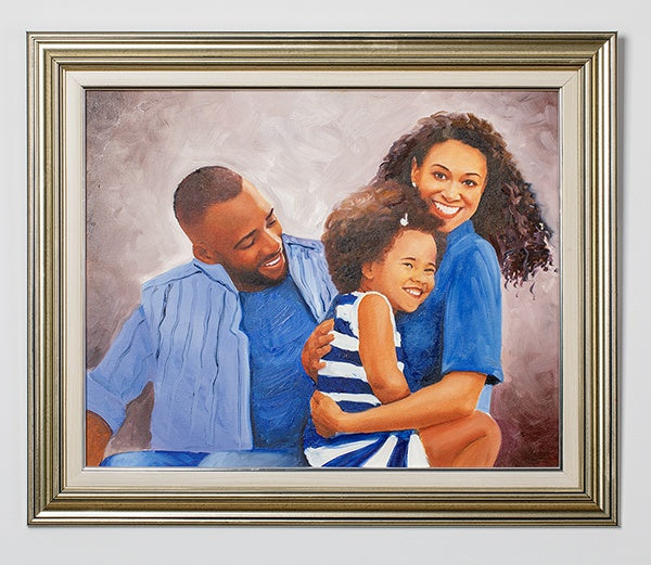 Painted family portrait from photo,Family portrait painting,Family portrait outlets from multiple photos,Custom painting from photo,Oil portrait